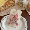 Spring New Floral Streamer Knot Hairpin Hair Band Small Fresh and Versatile Girl Side Bangs Broken Hairpin Ponytail Ring