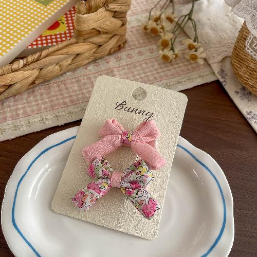 Spring New Floral Streamer Knot Hairpin Hair Band Small Fresh and Versatile Girl Side Bangs Broken Hairpin Ponytail Ring