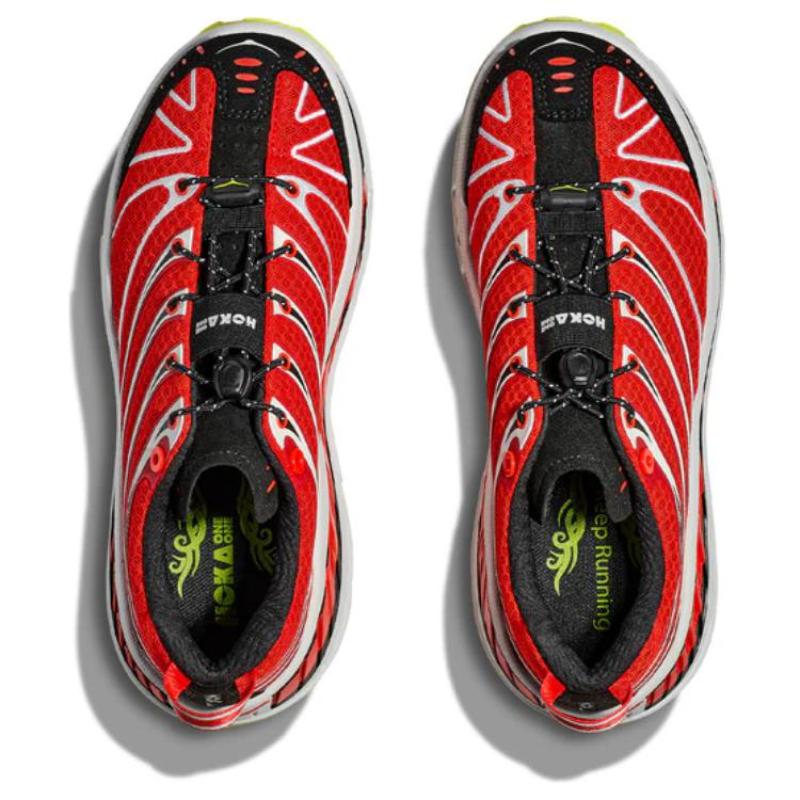 HOKA One One Stinson Evo OG Anti-Slip Wear-Resistant Low-Top Running Shoes Unisex Red White Black Sneakers 1155350-HBN