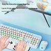 Fude EK8870 Retro Wireless Keyboard Mouse Set