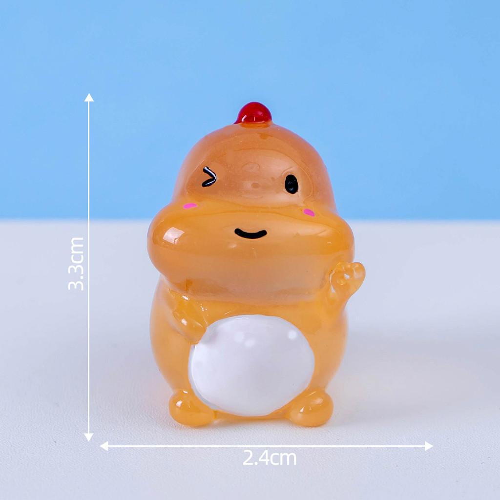 Glowing Colorful Dinosaur Figurines Cute Resin Garden Ornaments For Desktop Decoration