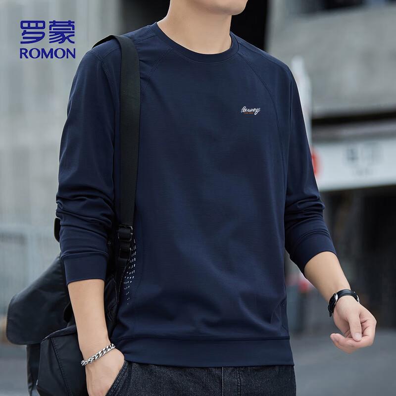 ROMON Men's Business Casual Long Sleeve Sweatshirt