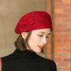 Béret en dentelle pour femme Chapeau de printemps et d'été Dames Japonais Automne Et Hiver Tout-match Chapeau de peintre Béret octogonal pour fille de rue