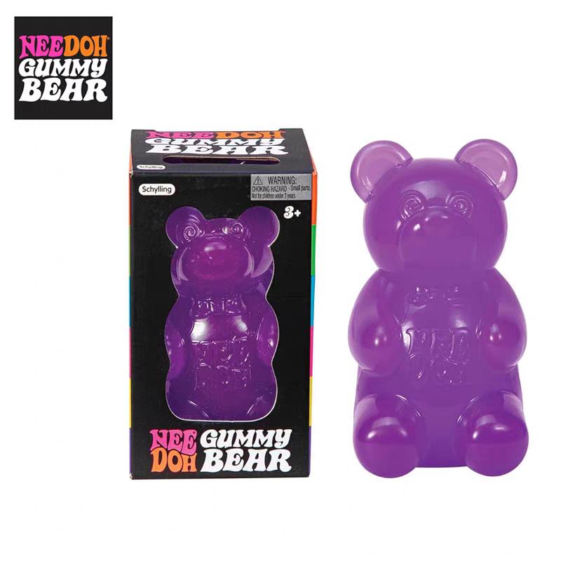 Schylling Nee Doh Kwallen Schattig Gummy Beer Speelgoed, Zacht Jelly Knijp Stressverlichter Fidget Speelgoed, Sensorisch NeeDoh voor Kinderen Volwassenen