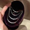 Moissanite Smile Necklace Fashion Zircon Pendant Chain for Women Elegant Layering Jewelry Gift