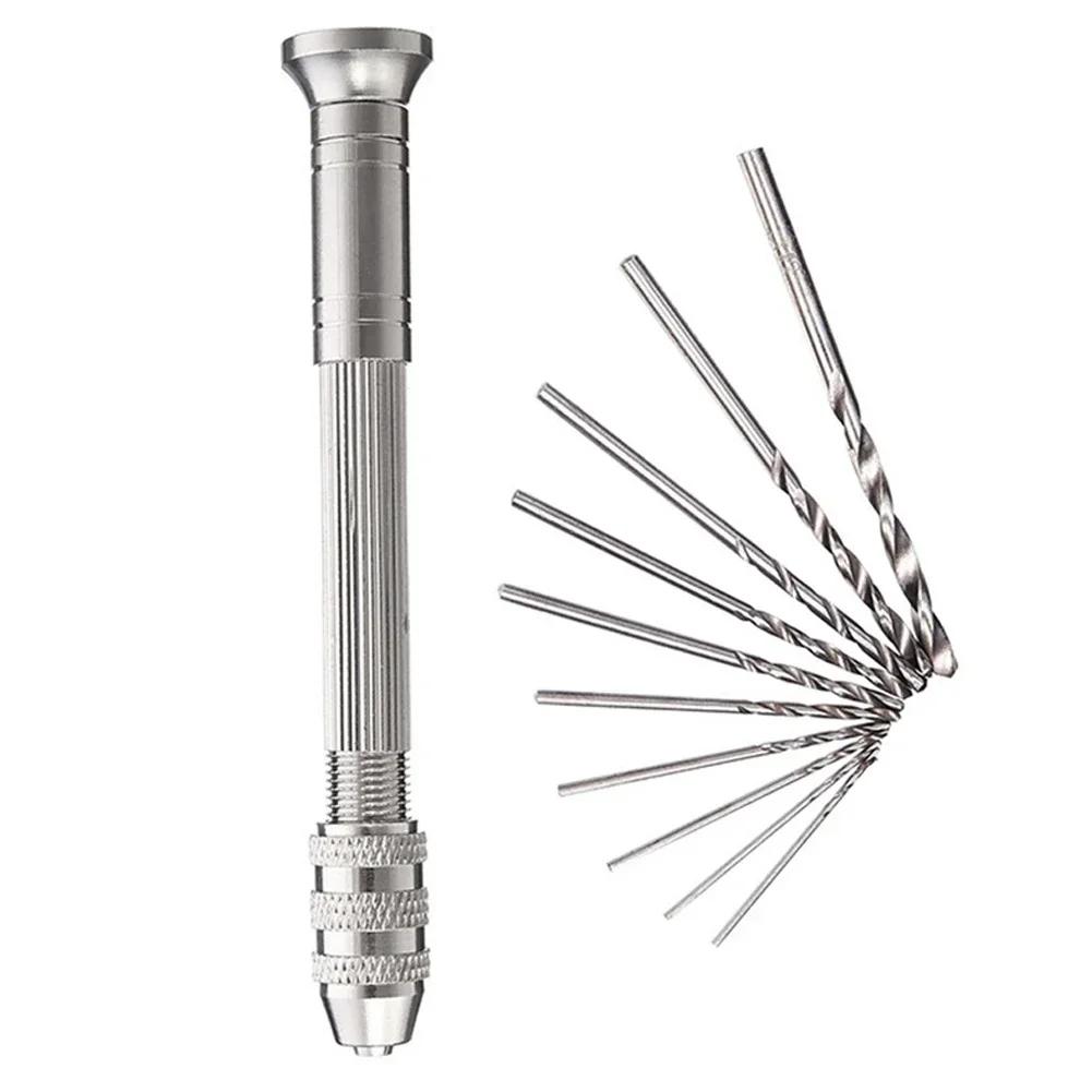 Hand Drill Bits Handle 0.3-3.2mm Bits Chuck Holder For Wood Plastic Rubber Models Hobby Drilling Craft Jewelry DIY Manual Tools