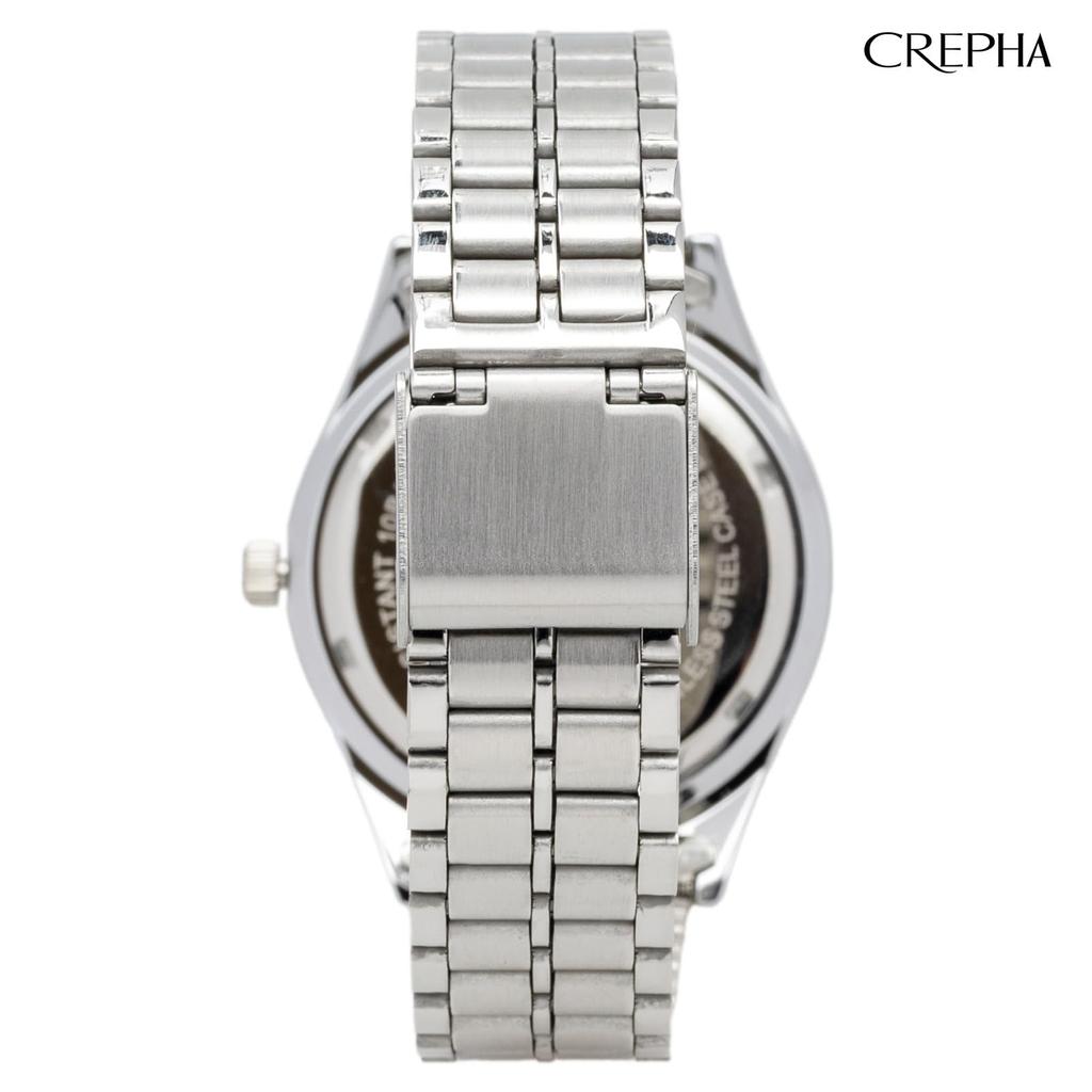 Clefer Serdica Analog Watch, SD-AM332-LUS, Men's Silver, Luminous Dial, Metal Strap, Japanese Movement