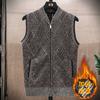 Men S Fleece Sleeveless Cardigan Vest Knit Sweater Top