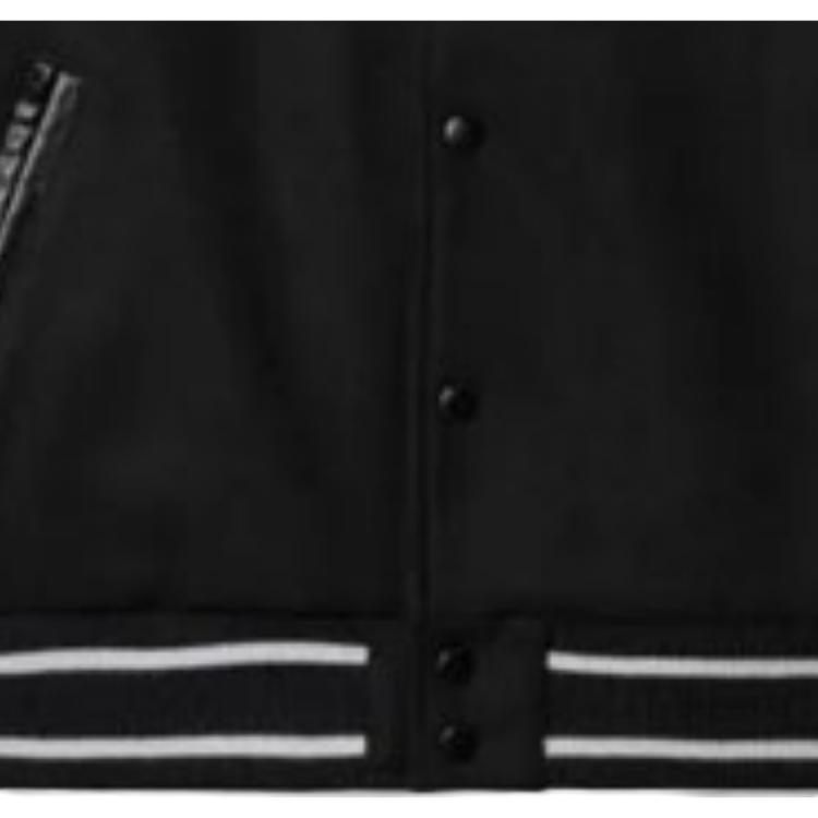 Carhartt WIP X Awake NY Collaboration Floral Embroidery Letter Print Design College Style Baseball Jacket Unisex Jacket Black I031336-1NB-XX