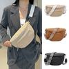 Corduroy Chest Bag for Women Crossbody Fanny Pack Casual Bum Sling Bag with Adjustable Strap