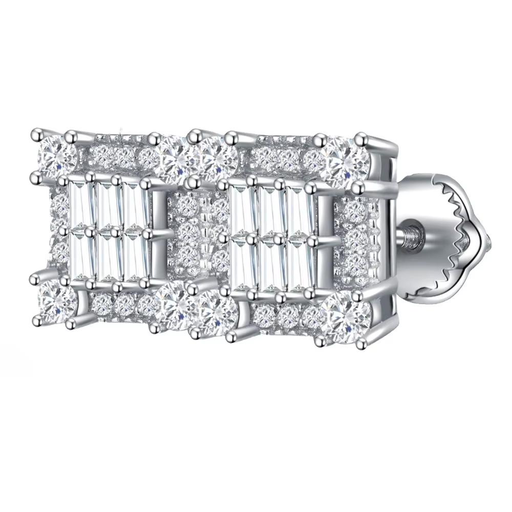 

Сертифицированные серьги-пусеты с муассанитами D VVS1 из стерлингового серебра 925 пробы 0,005 карата - 0,11 карата Новые белый