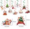 20pcs Christmas Party Decoration Spiral Reindeer Snowman Christmas Winter and New Year Decoration Hanging Ornaments