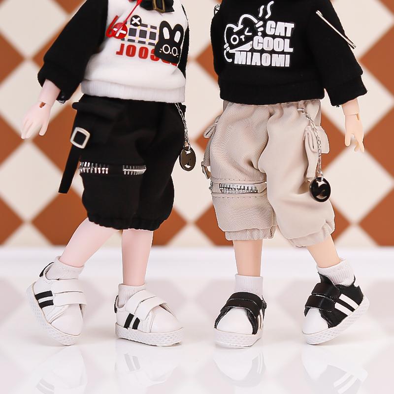 1 Pair of OB11 Doll Baby Shoes Parallel Bars Casual Sports Shoes 1/12 Bjd Doll Shoes Decoration Detachable Doll PVC Material