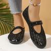 Fashion Cutout Sandals 2025 New Slip Shoes Flat Shallow Mouth Commuter Mary Jane Shoes