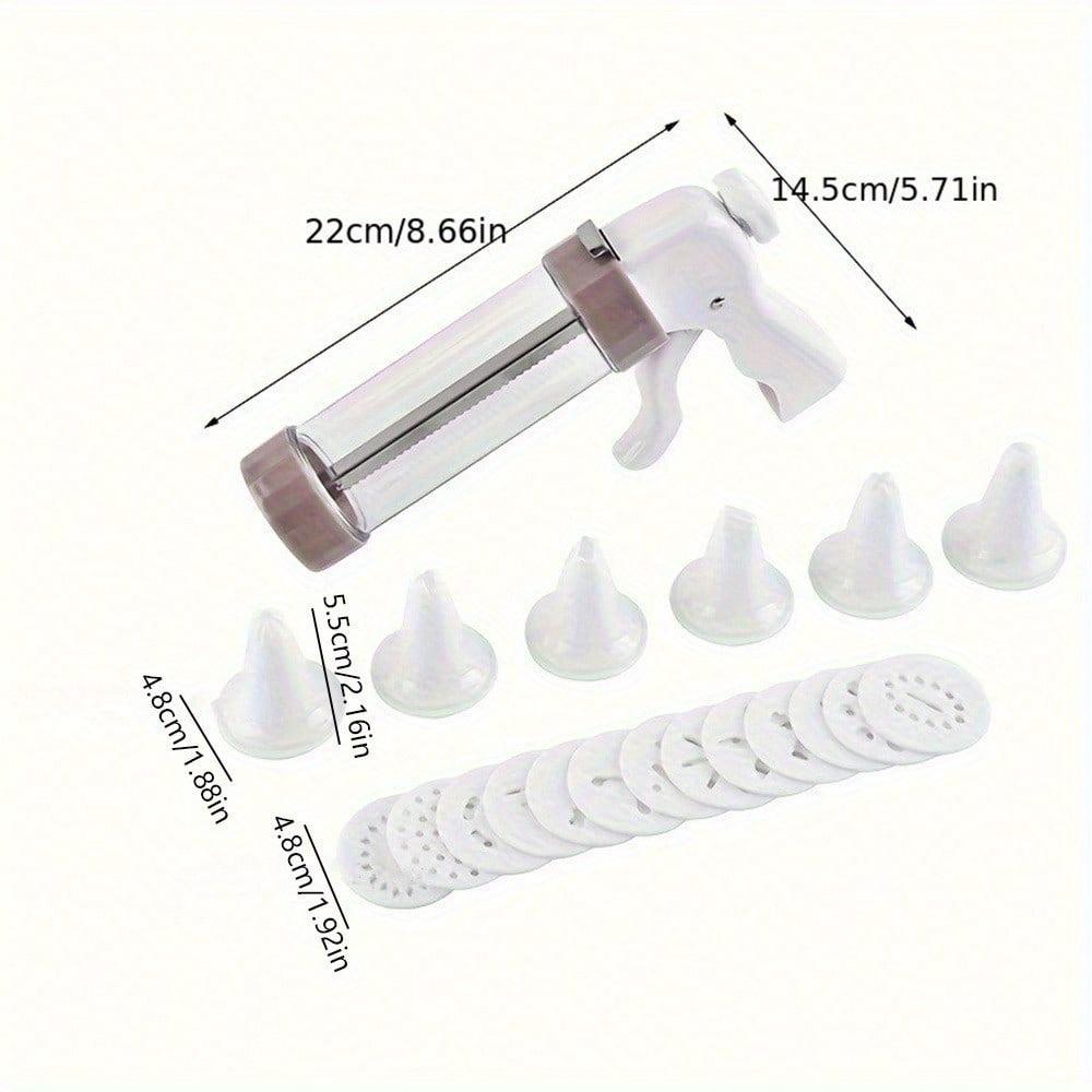 20-teiliges Kuchendekorationsspritzenset mit Edelstahldüsen - Vielseitiges Backwerkzeug für Kekse, Plätzchen & Gebäck