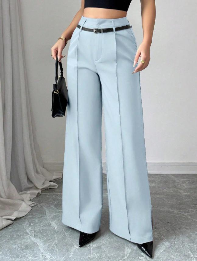 2025 Autumn/Winter Women's Casual High-Waisted Loose Straight-Leg Pants