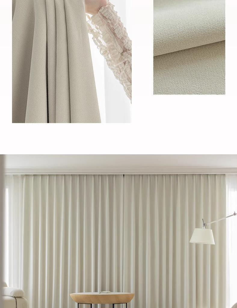 Black and Gold Small Plaid Blackout Curtains for Living Room & Bedroom, Sun Protection, Imitation Linen, Customizable for Any Room