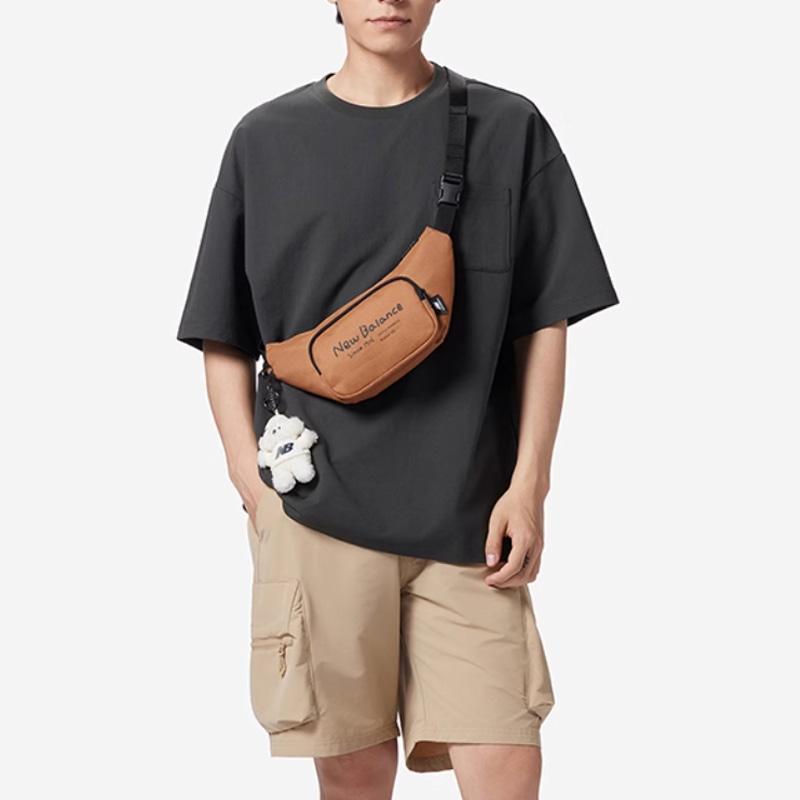 New New Balance Fabric Fanny Pack Regular Unisex Brown LAB42409KH