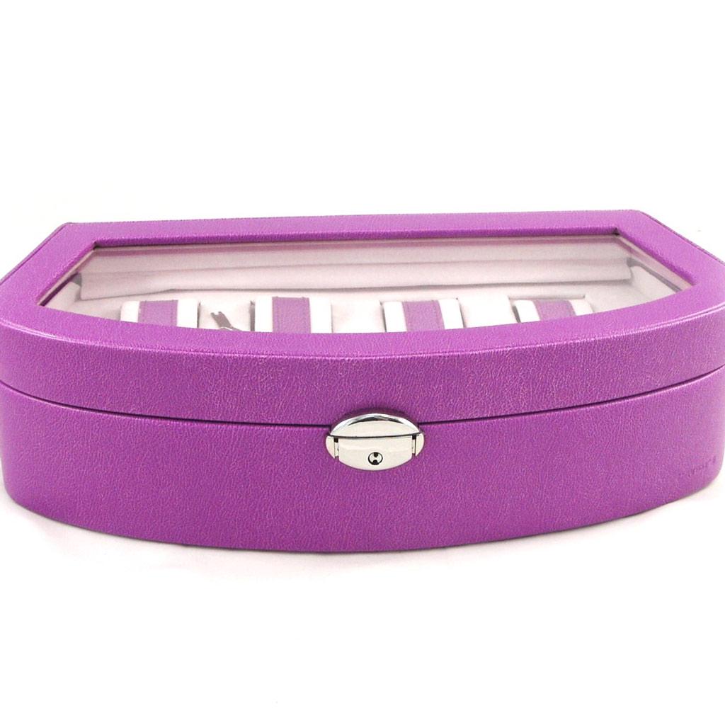 Davidt's [G5075] - Coffret 'Vienne' 4 montres myrtille - 31x8. 5x14 cm