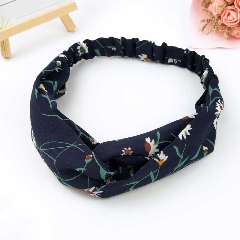 Scrunchies Frau Geknoteter Turban Haaraccessoires für Mädchen Stirnband Turban Elastisches Haarband Kopfwickel Gestreifte Haar-Scrunchies