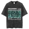 Sleeved Round Neck Y2k Short Tshirt Men Clothing New in Top Tees Mens T-Shirt Anime Serial Experiments Lain Vintage Wash732