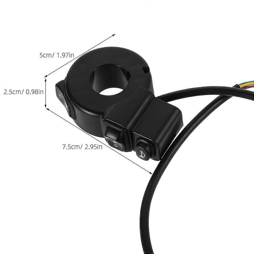 3-in-1 Motorrad-Lenkerschalter, Scheinwerfer-Blinker-Hupe-Kombination, Kompatibel mit 22-mm-Lenkern für Roller, ATVs, E-Bikes
