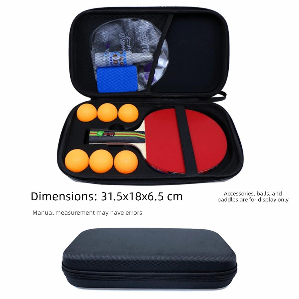 EVA Ping Pong Paddle Case Black Grey Hard Shell Storage Bag  Ping Pong Paddle