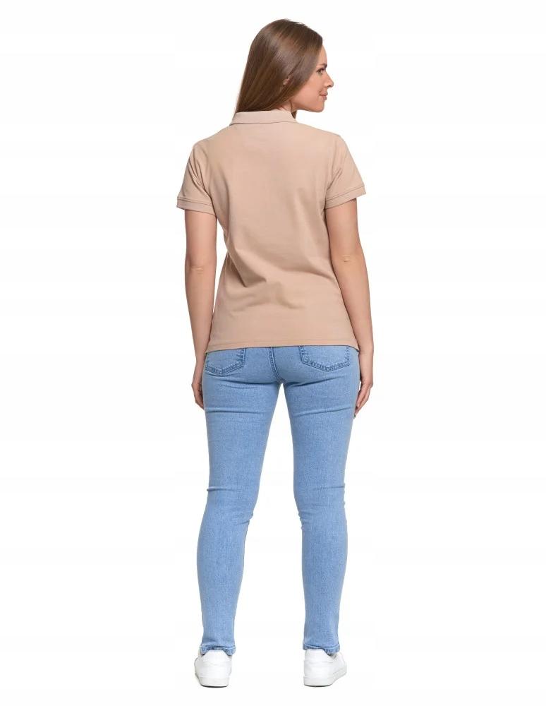 Women's Cotton Polo Shirt with Collar MORAJ 3XL BEIGE