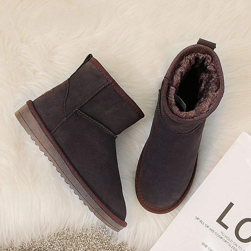 

Зимние короткие однопедальные снегоходы с внутренней танкеткой для увеличения роста женские короткие ботинки нескользящие утепленные теплые снежные хлопковые туфли 38 темно-коричневого