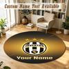 Round Rug Custom NameJuventus FC Pattern Non Slip Carpet Home Floor Decor