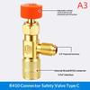 1 Piece Air Conditioner Refrigerant Charging Adapter 1/4'' Fitting for R410 R22 Household AC Repair Hand Tool