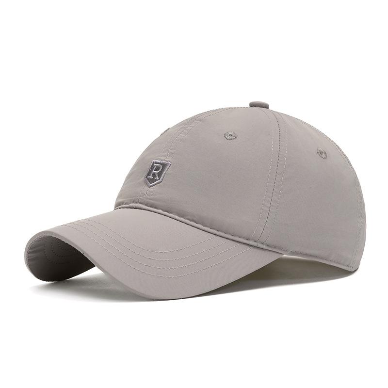 

Быстросохнущая кепка, летняя мужская тонкая дышащая бейсболка, спортивная шляпа от солнца светло-серый