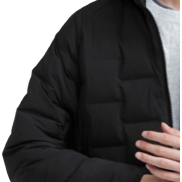 UNIQLO Solid Color Warm Hooded Zipper Cotton Jacket Unisex jackets Deep-Space-Black 464021-09