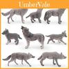 Wild Animal Pvc Gray Wolf Model With Realistic Design For Childrens Educational Play