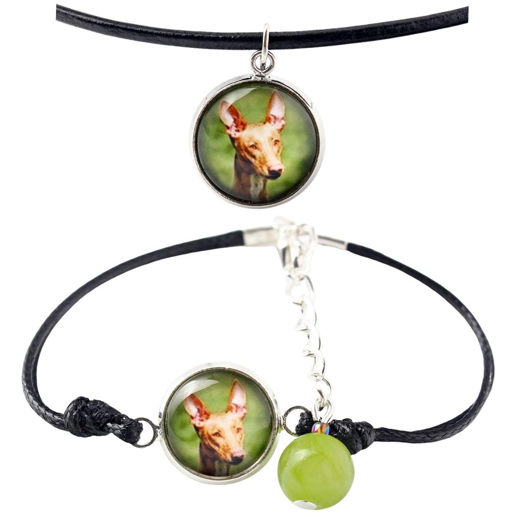 Pharaoh Hound, Kelb tal-Fenek – A set of jewelry with your photo, handmade set | Art-Dog