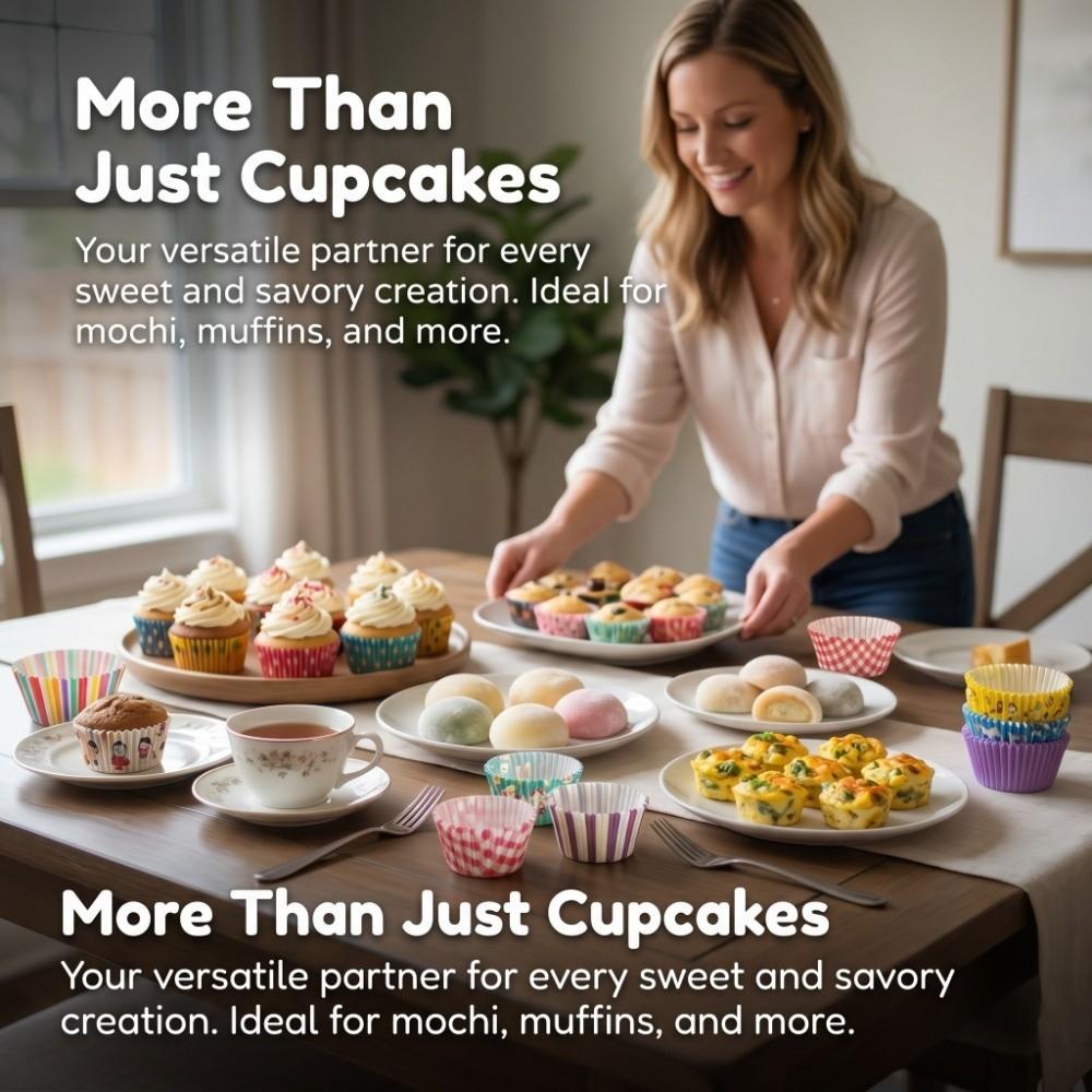 200Pcs Decorative Cupcake Liners Disposable Cake Molds Baking Accessories Muffin Cases  Party