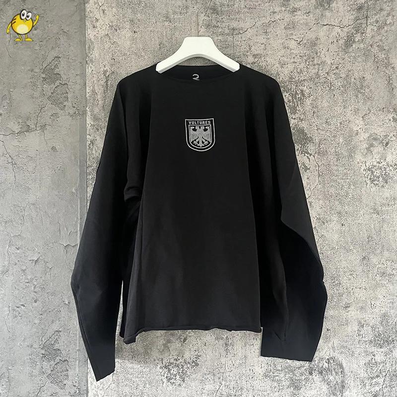 STREETRICH Long Sleeve Tee Vultures Logo T Shirt Men Woman Loose Black White Tops Best Quality 1