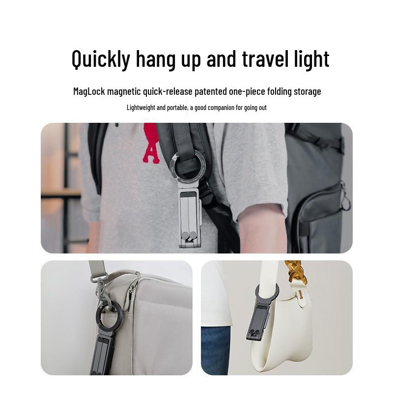 MagSafe Magnetic Multifunctional Foldable Phone Holder: Portable Aluminum Alloy Desktop Tripod for Photo/Live Streaming.