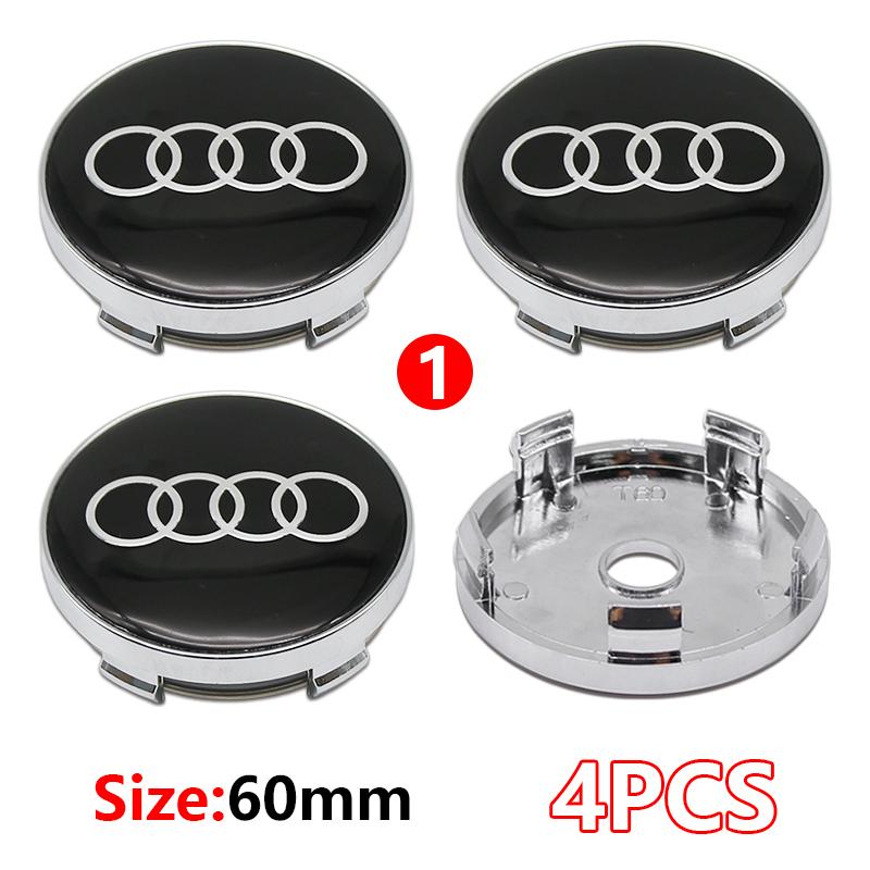 4Pcs 56mm Wheel Rim Hubcap Identity Overlay For 5w RS B8 B9 S A3 8V A4A6 C7 C6 A5 Q3 Q5 Q7 A1 Motorsport Tuning Accessoryw5