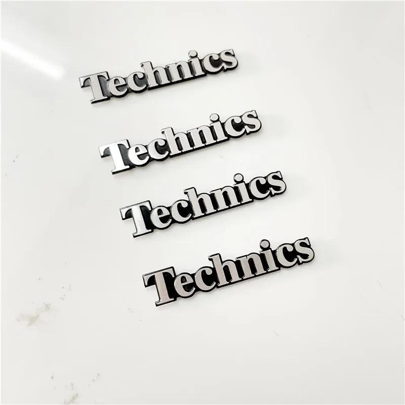 4X Technic Speaker 46x9mm aluminum sticker technics car styling stereo speaker badge emblem Sticker Car Accessories