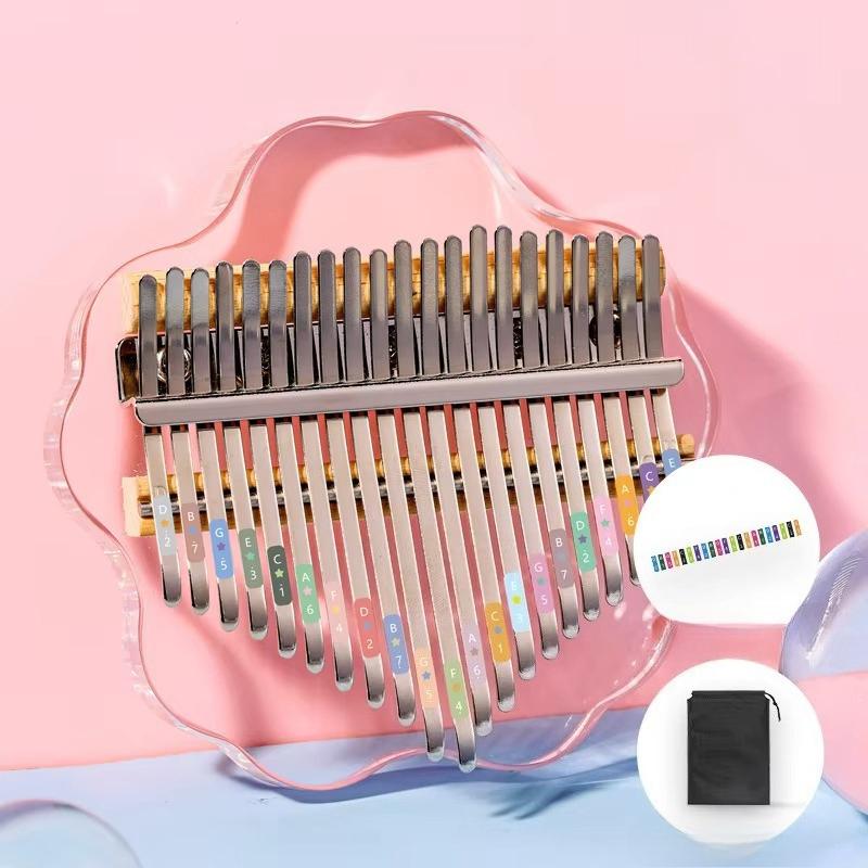 21 tone mini kalimba clear crystal kalimba acrylic thumb piano acoustic finger piano portable instrument