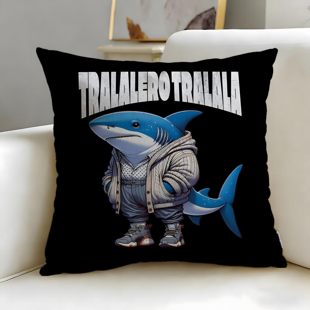 Popular Cartoon Brainrot Friends Cushion Cover Soft & Easy-Wash Pillow Case – Versatile for Couch, Bed, Travel and Office