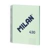 Cahier À Spirales - MILAN® - 1918 - 80 Feuilles - Papier Quadrillé 5x5 - Couverture Rigide