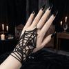 Black Spike Gothic Bracelet Double-sided Adjustable Hand Chain Spider Web Bracelet  Music Festival