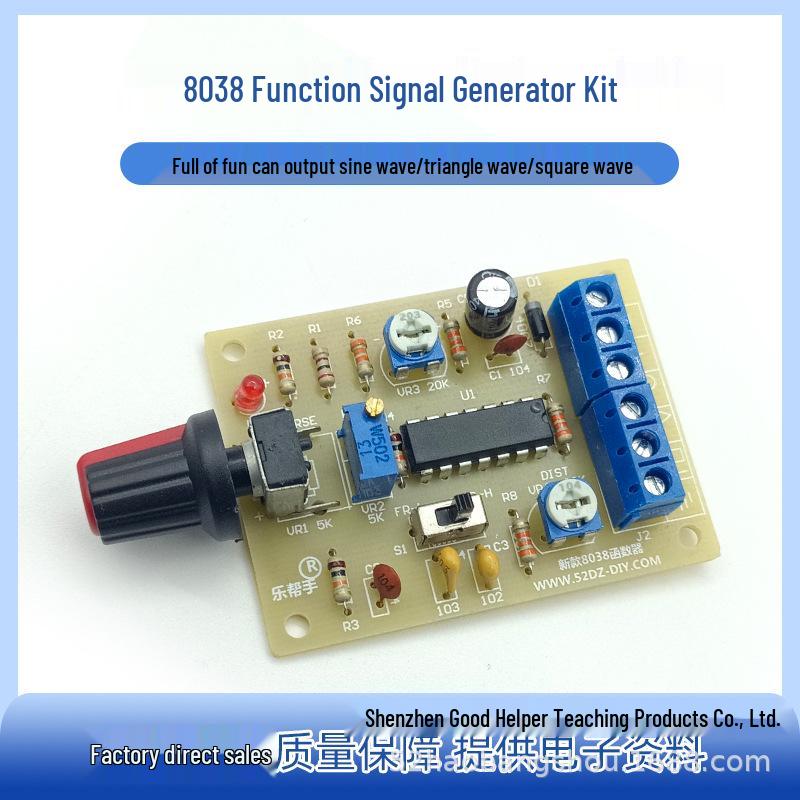 ICL8038 Signal Generator Kit: Sine, Square, Triangle Waves