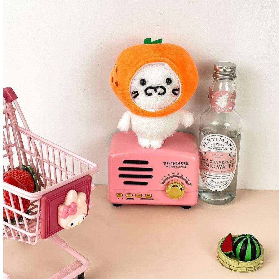 

Fun Fruit Animal Pendant Drag Doll Plush Toy Bag Hanging Ornament Doll New Product Grab Doll height about 13cm