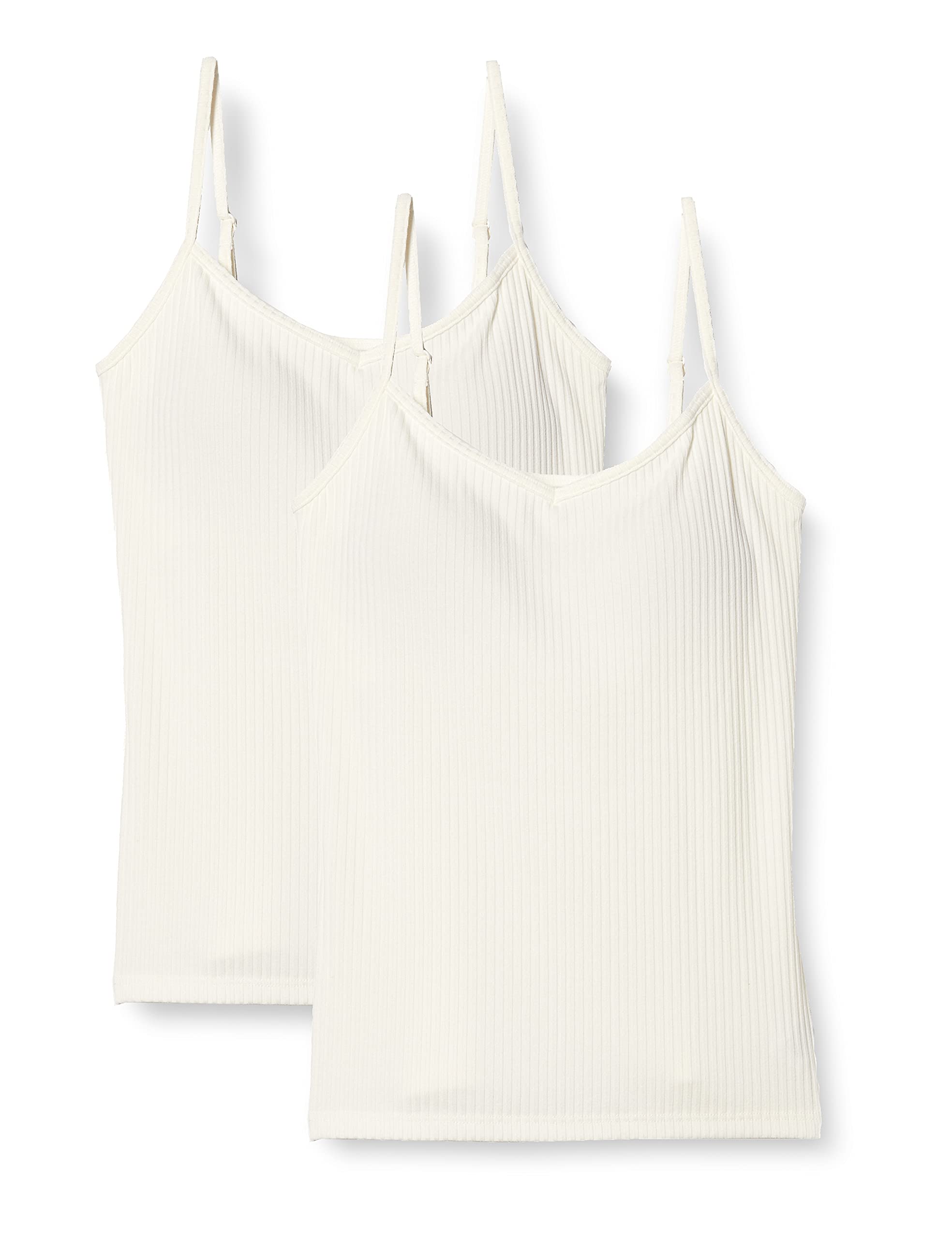 

Thank Me Camisole Sizes Push-Up Shirts, 2-Pack, Women s, Off-White, M-L