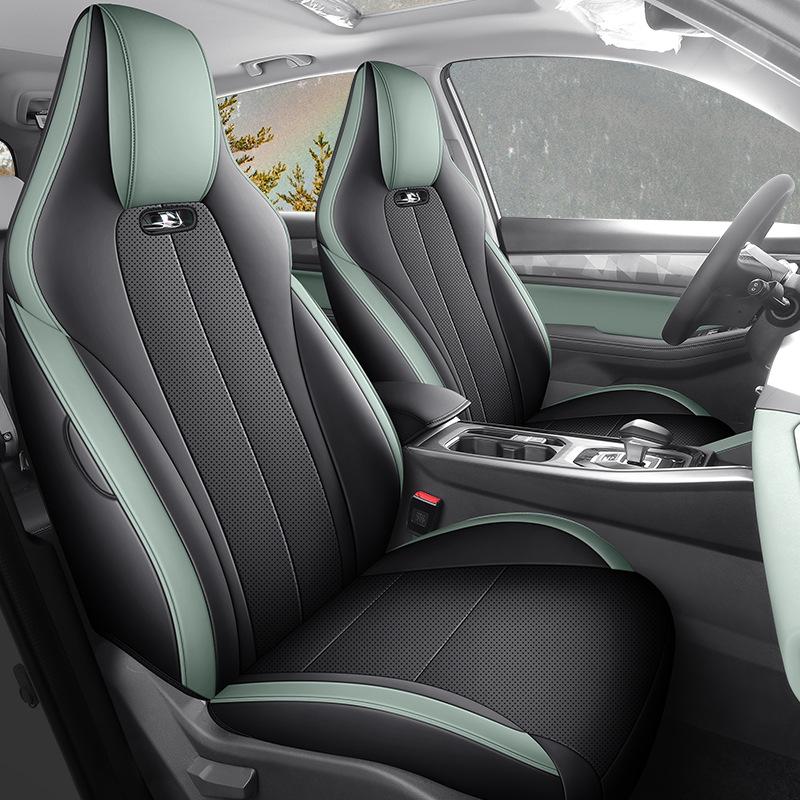 Haoyue PRO 5-Seat Full Leather Car Seat Cushion Cover - Universal for All Seasons
