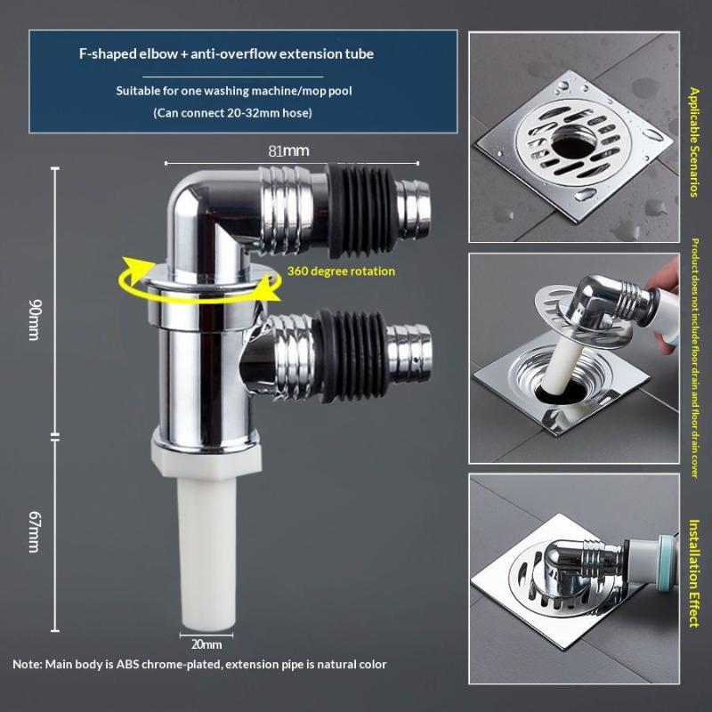 Durable Abs Floor Drain Cover Insect Control Odor Prevention Pipe Connector Bathroom Wash Machine Toilet Sewer