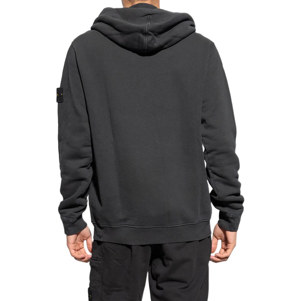 STONE ISLAND Compass Patch Hoodie Black Men Tops 811561041-V0129